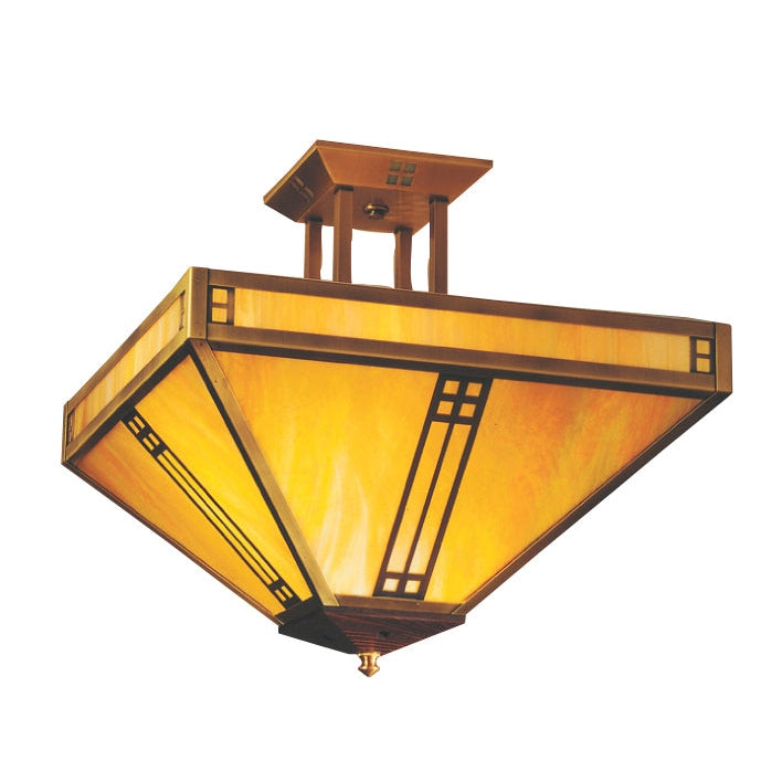 Arroyo - PIH-18GW-AB - Four Light Ceiling Mount - Prairie - Antique Brass