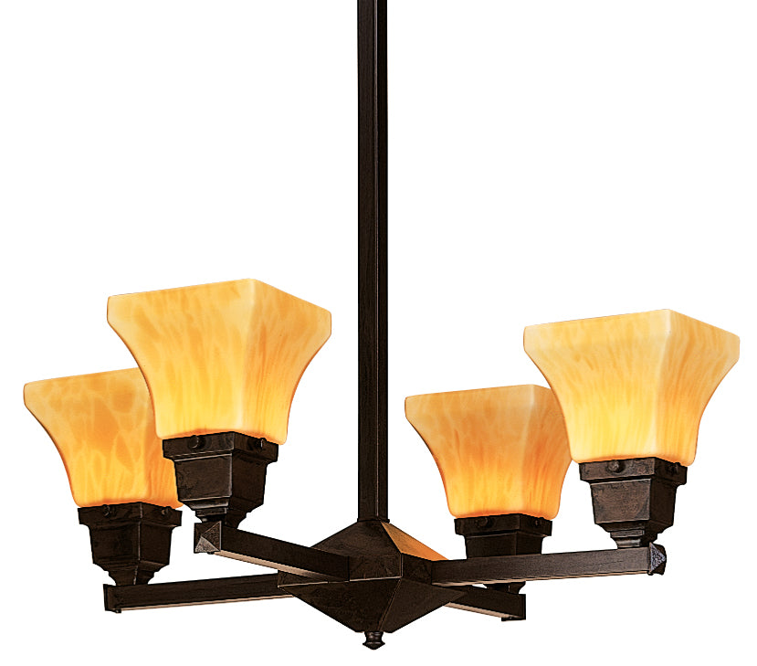 Arroyo - RCH-4U-BZ - Four Light Chandelier - Ruskin - Bronze
