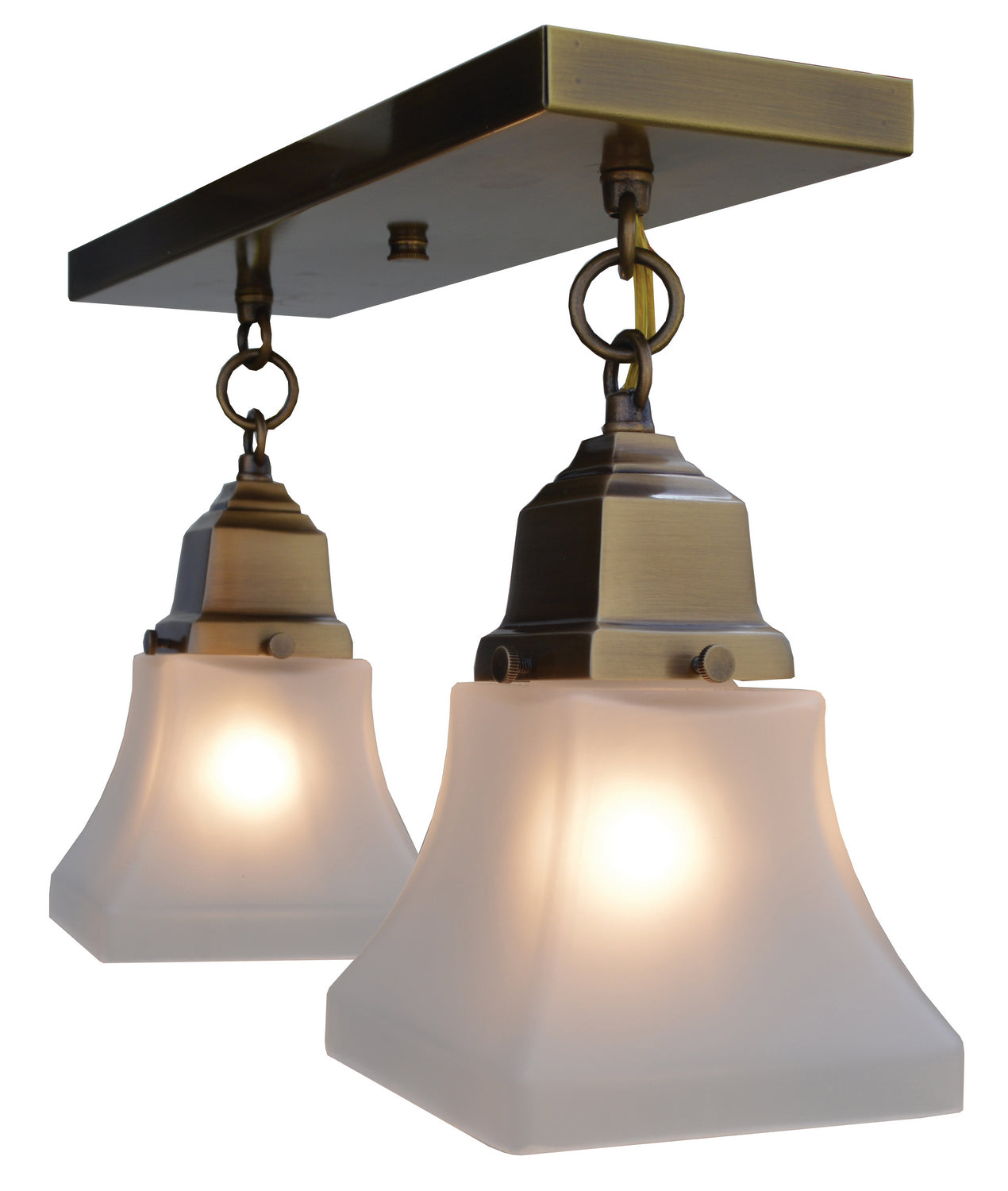 Arroyo - RCM-2-AB - Two Light Ceiling Mount - Ruskin - Antique Brass