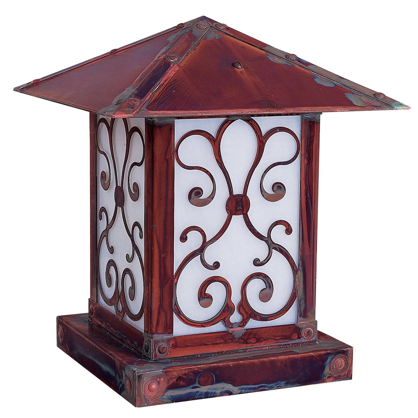 Arroyo - TRC-16ASWO-RC - One Light Column Mount - Timber Ridge - Raw Copper