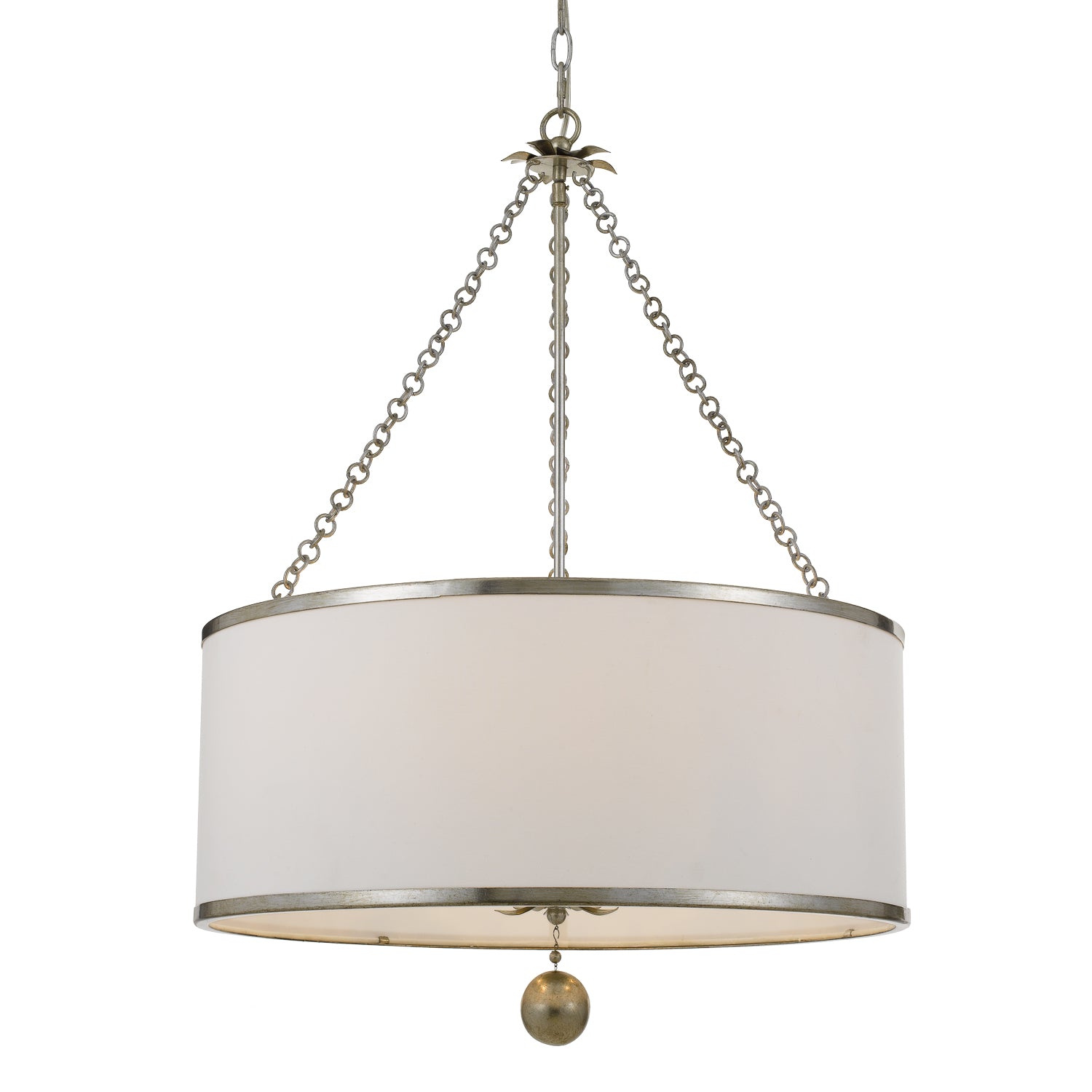 Crystorama - 518-SA - Six Light Chandelier - Broche - Antique Silver