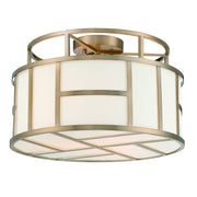 Crystorama - DAN-400-VG - Three Light Semi Flush Mount - Danielson - Vibrant Gold
