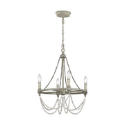 Visual Comfort Studio - F3331/4FWO/DWW - Four Light Chandelier - Beverly - French Washed Oak / Distressed White Wood