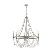 Visual Comfort Studio - F3332/8FWO/DWW - Eight Light Chandelier - Beverly - French Washed Oak / Distressed White Wood