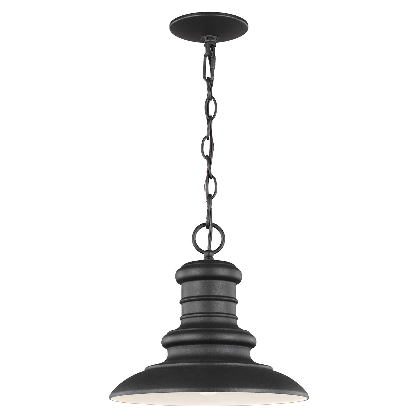 Generation Lighting - OL8904TXB - One Light Outdoor Pendant - Redding Station - Textured Black