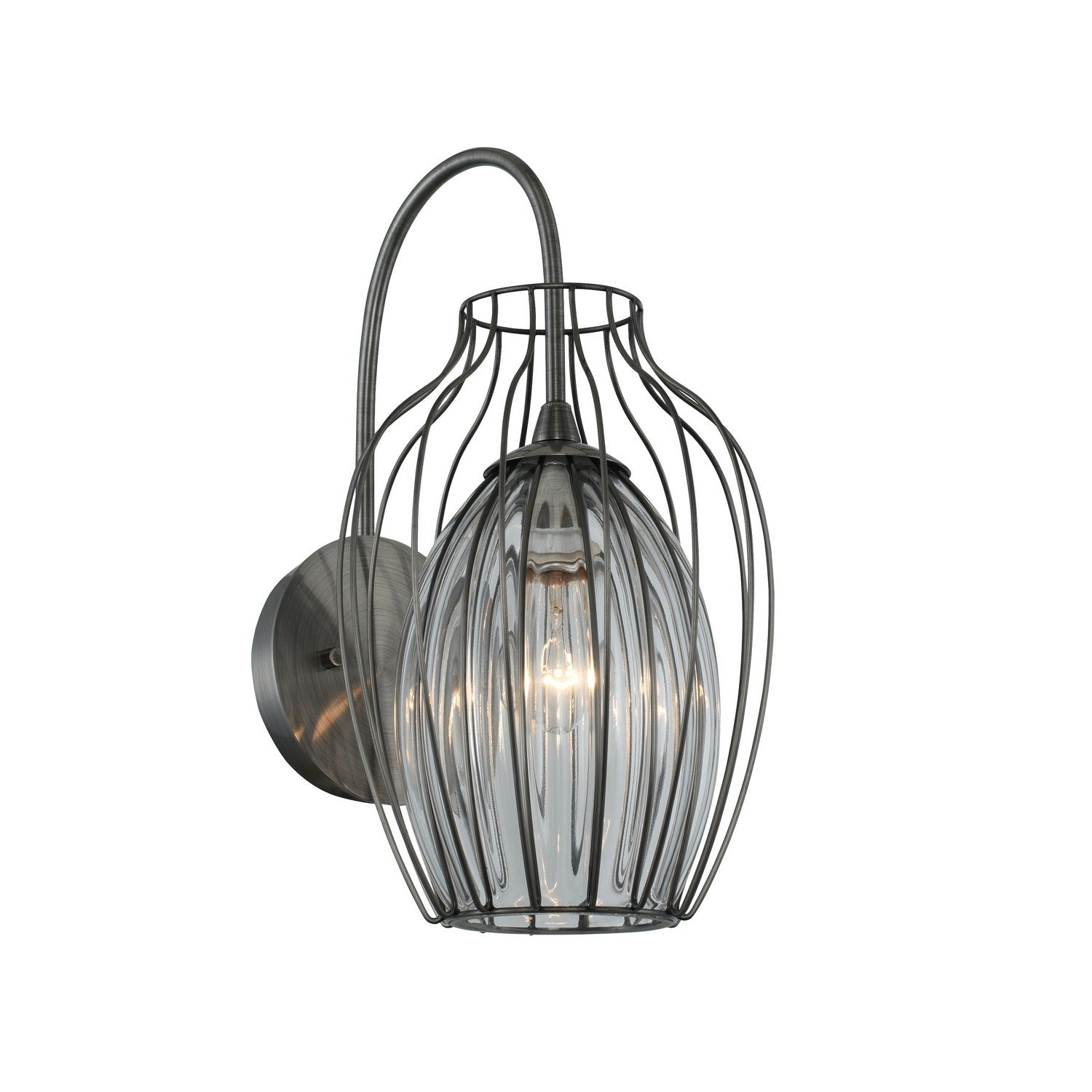 Kalco - 404820CM - One Light Wall Sconce - Emilia - Chemical Stainless Steel