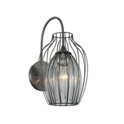 Kalco - 404820CM - One Light Wall Sconce - Emilia - Chemical Stainless Steel