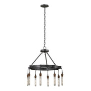Kalco - 506270MGM - Eight Light Chandelier - Stuyvesant - Matte Gun Metal