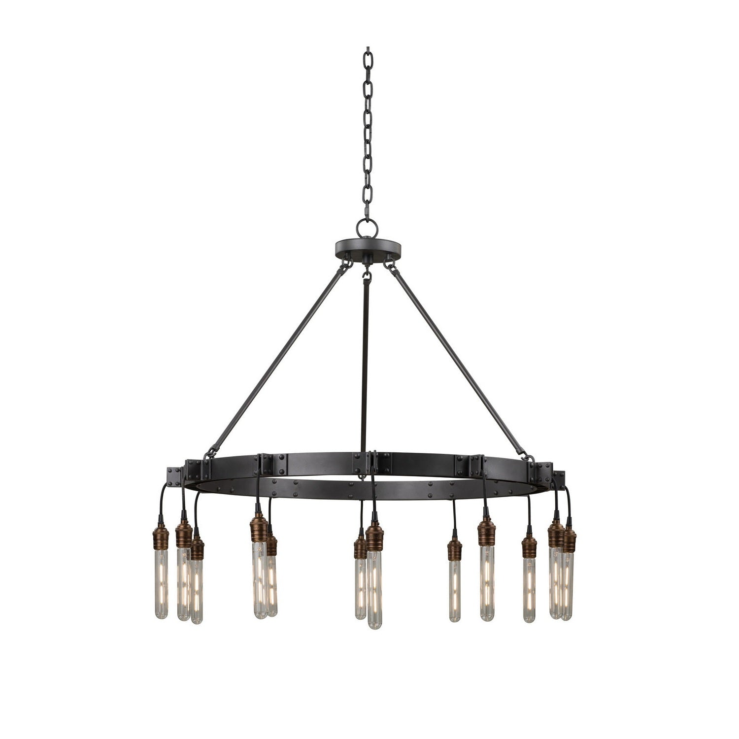Kalco - 506271MGM - 12 Light Chandelier - Stuyvesant - Matte Gun Metal