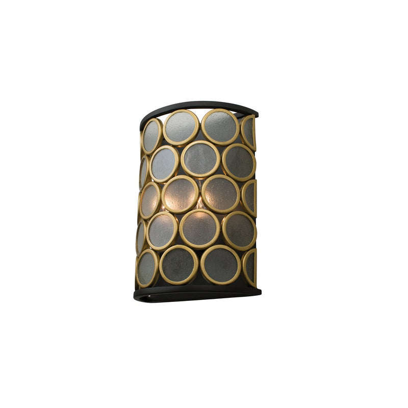 Kalco - 507920BMG - Two Light Wall Sconce - Corsa - Matte Black w Gold