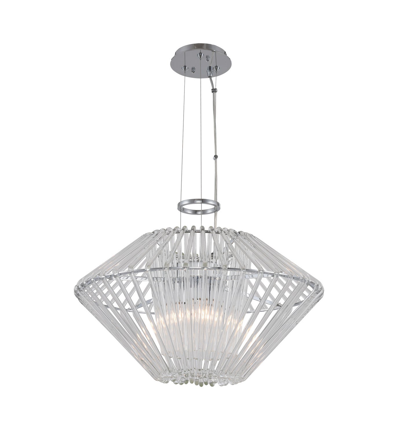 Kalco - 508451CH - Three Light Pendant - Taza - Chrome