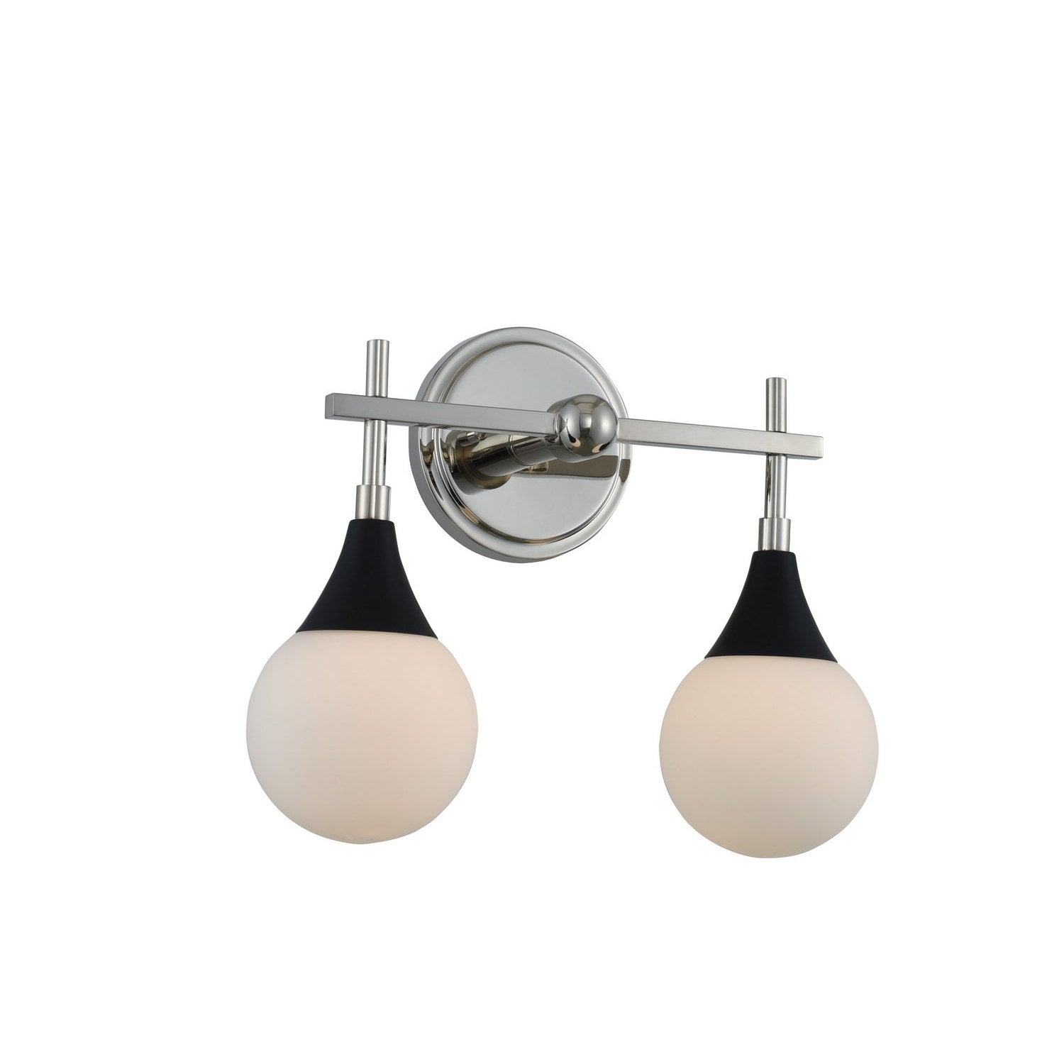 Kalco - 508532BPN - Two Light Bath - Bogart - Matte Black w Polished Nickel