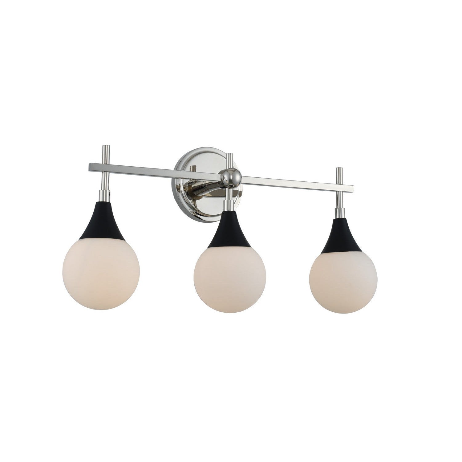 Kalco - 508533BPN - Three Light Bath - Bogart - Matte Black w Polished Nickel