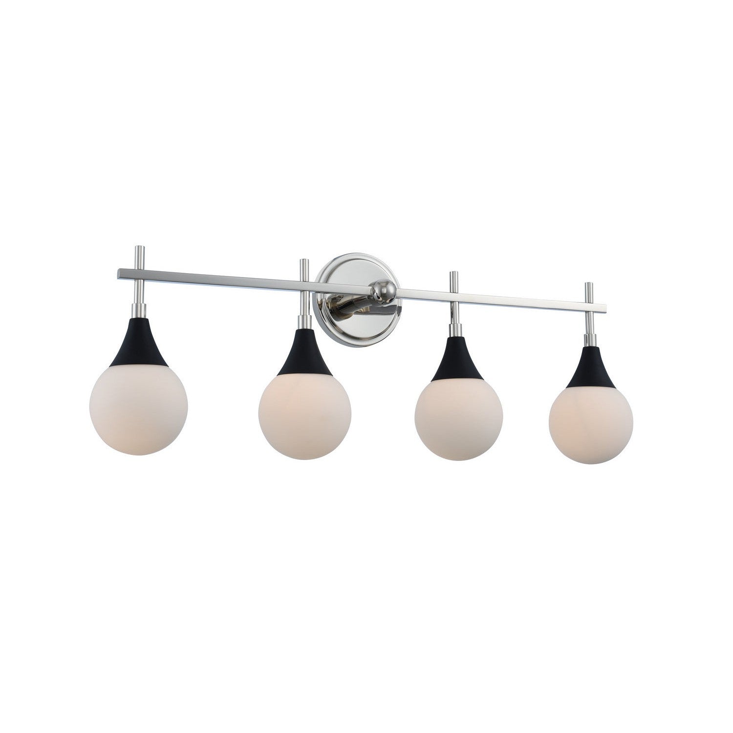 Kalco - 508534BPN - Four Light Bath - Bogart - Matte Black w Polished Nickel