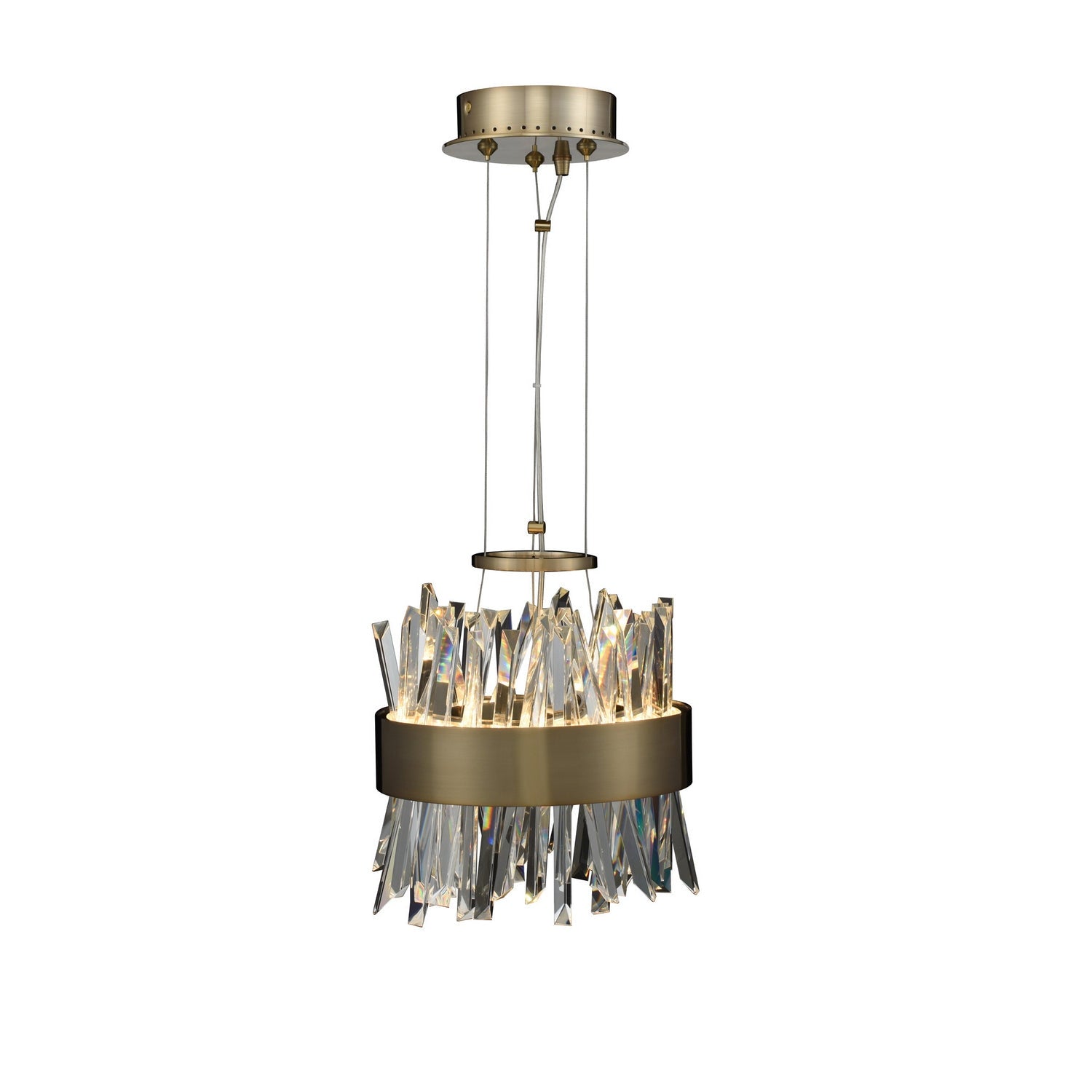Allegri - 030210-038 - LED Mini Pendant - Glacier - Brushed Champagne Gold