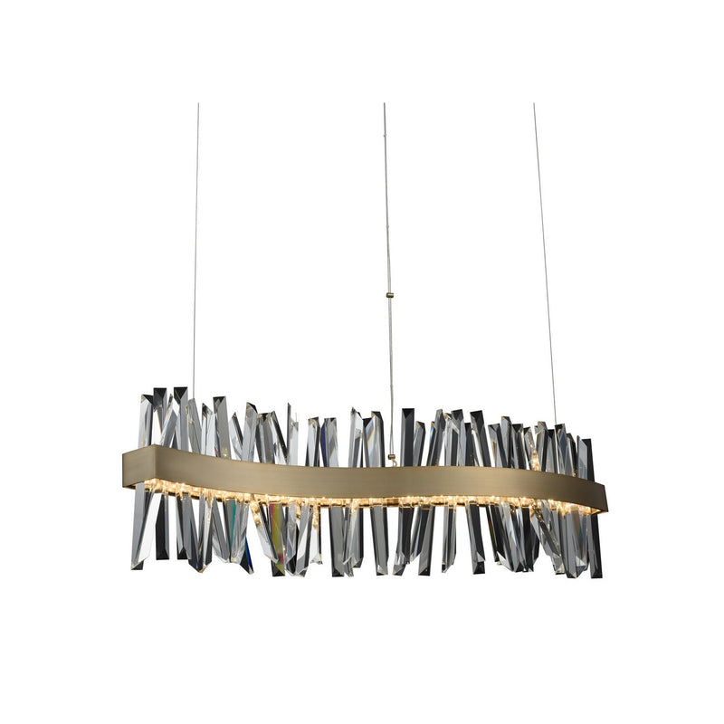 Allegri - 030250-038 - LED Island Pendant - Glacier - Brushed Champagne Gold