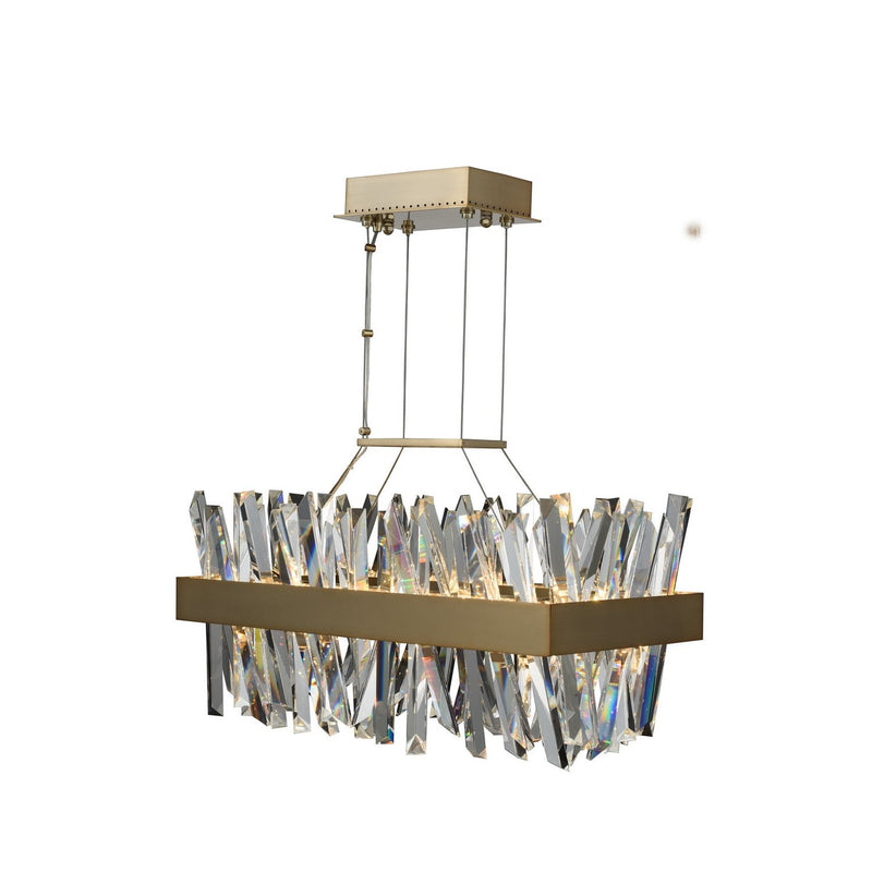 Allegri - 030251-038 - LED Island Pendant - Glacier - Brushed Champagne Gold