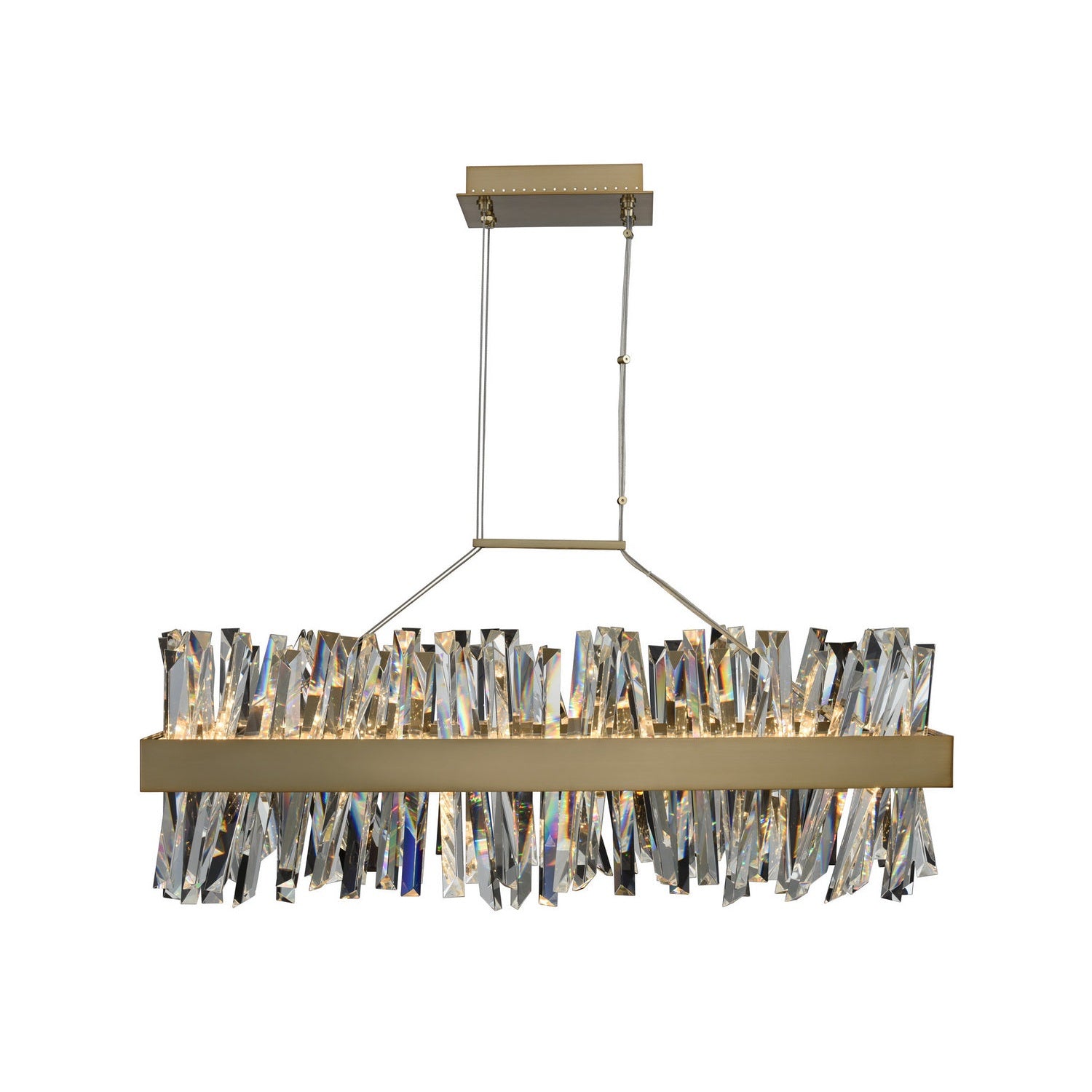 Allegri - 030252-038 - LED Island Pendant - Glacier - Brushed Champagne Gold