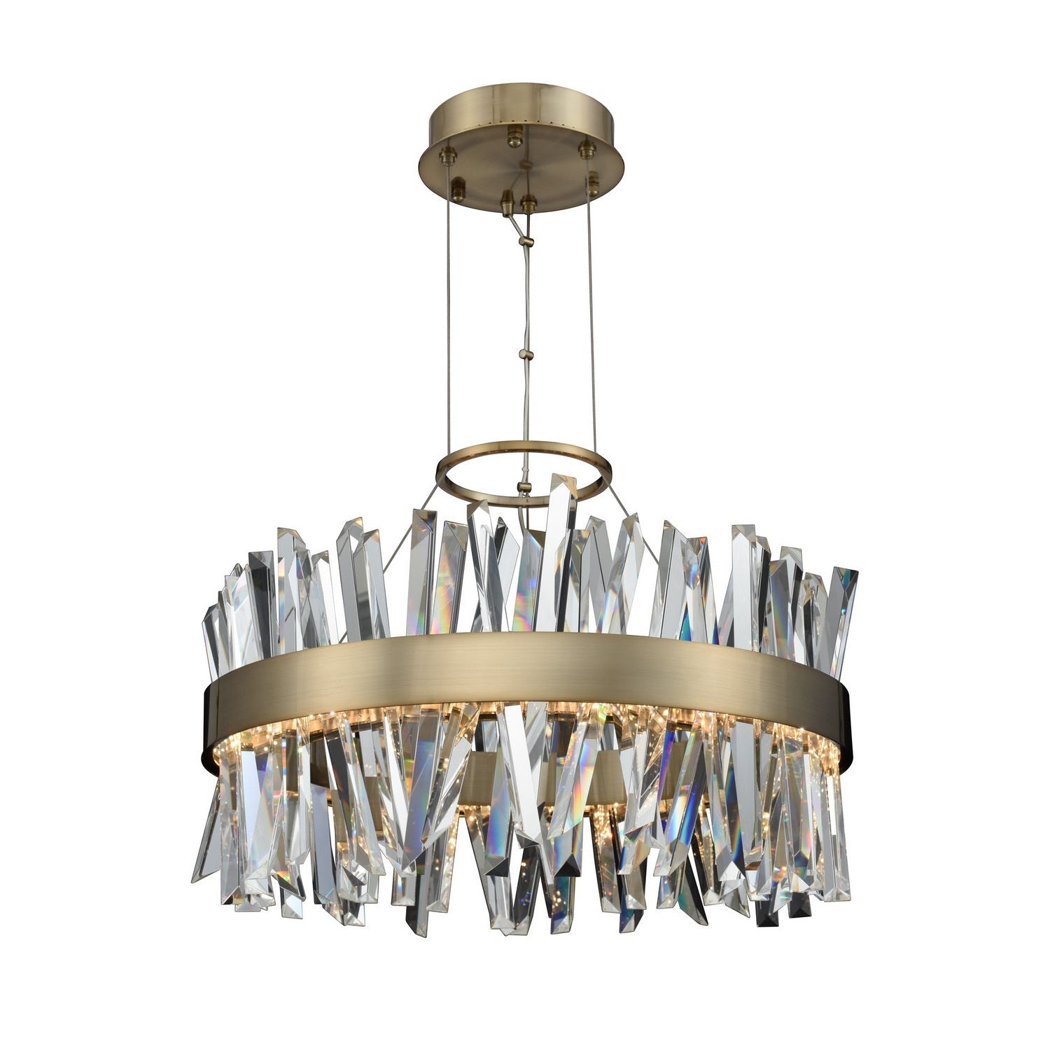 Allegri - 030254-038 - LED Pendant - Glacier - Brushed Champagne Gold