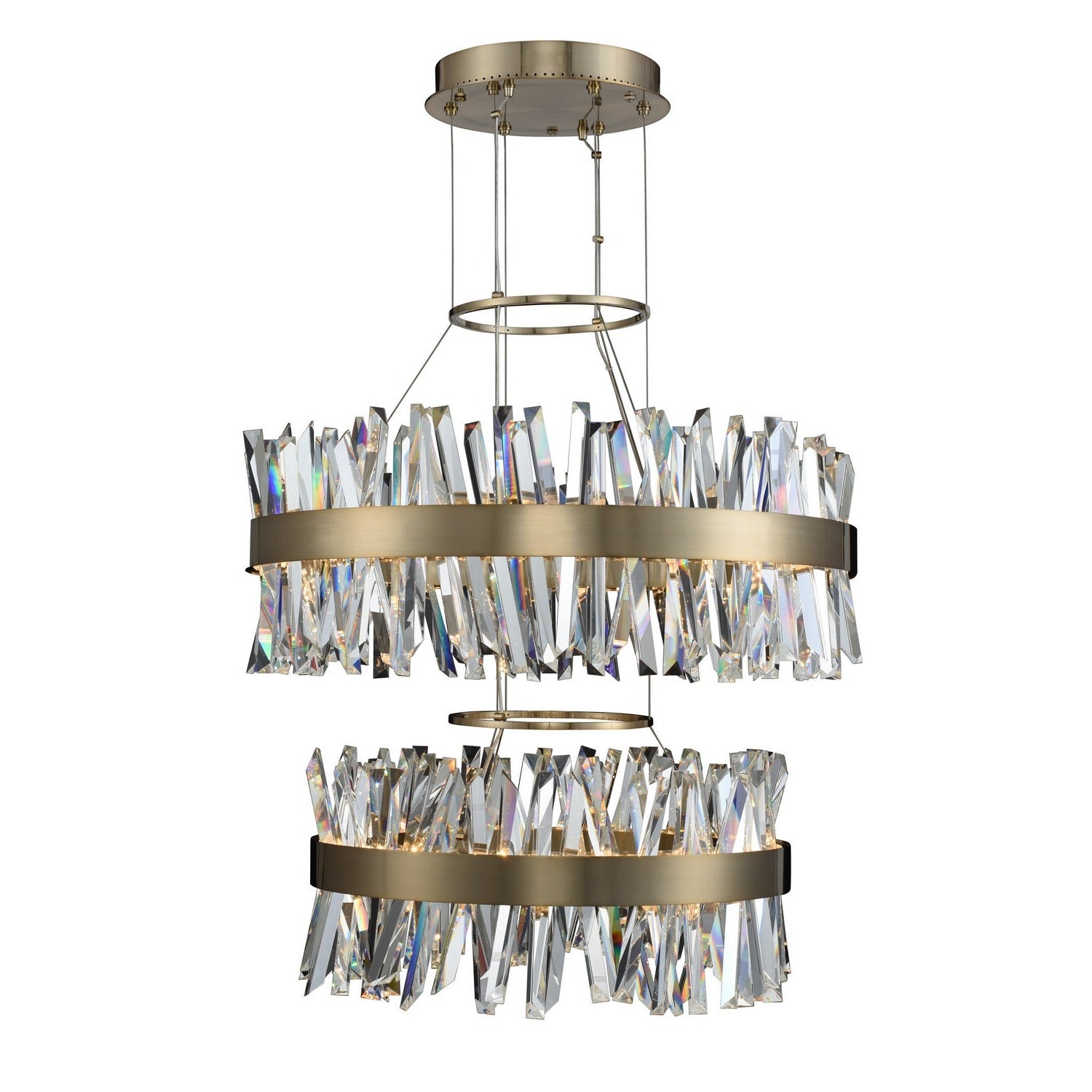 Allegri - 030256-038 - LED Pendant - Glacier - Brushed Champagne Gold