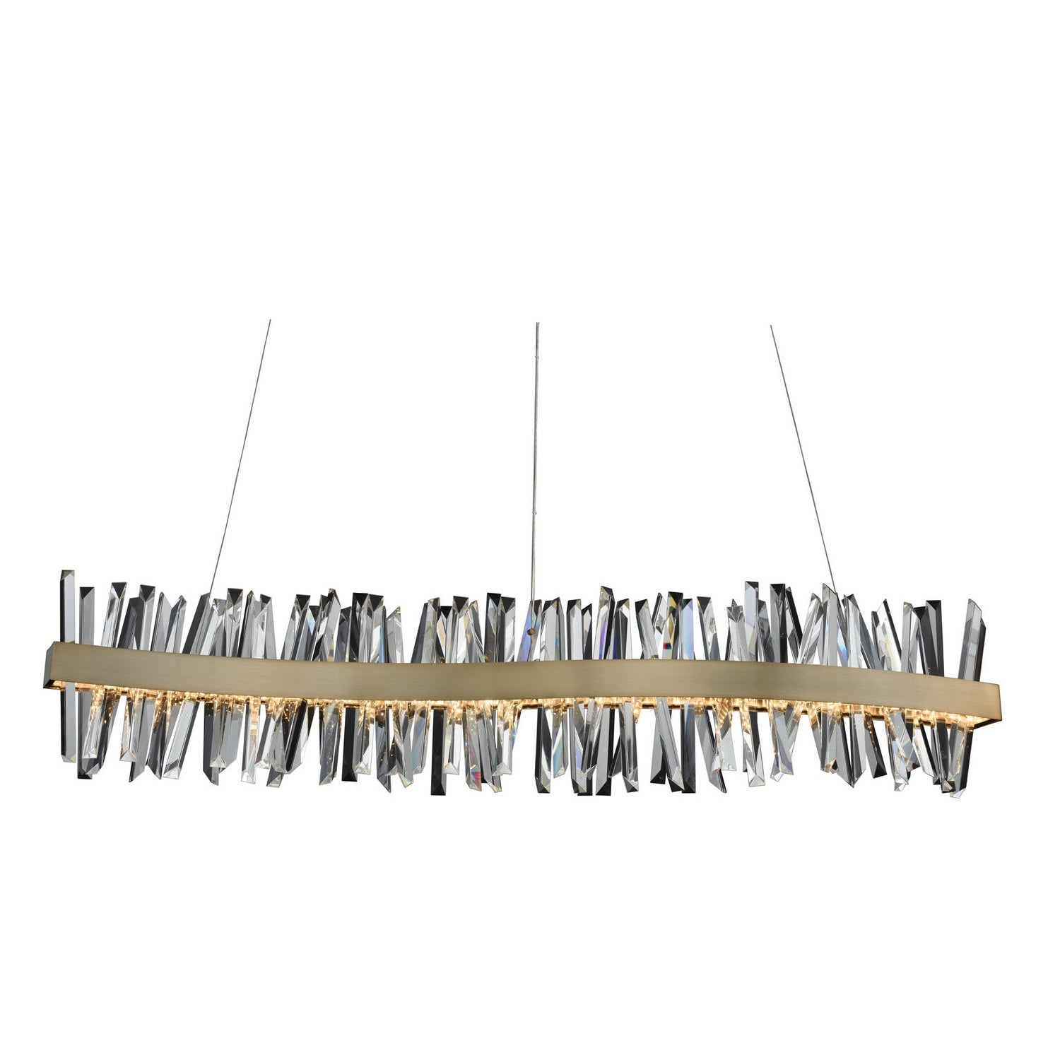 Allegri - 030258-038 - LED Island Pendant - Glacier - Brushed Champagne Gold