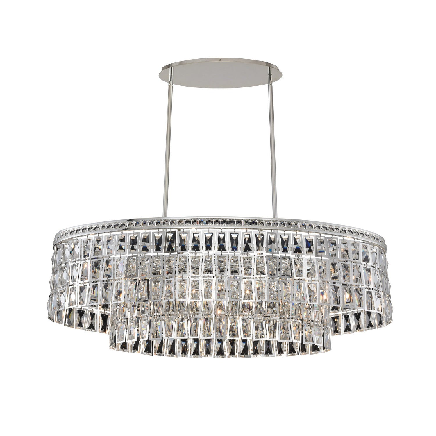 Allegri - 033260-014-FR001 - Six Light Island Pendant - Kasturi - Polished Silver