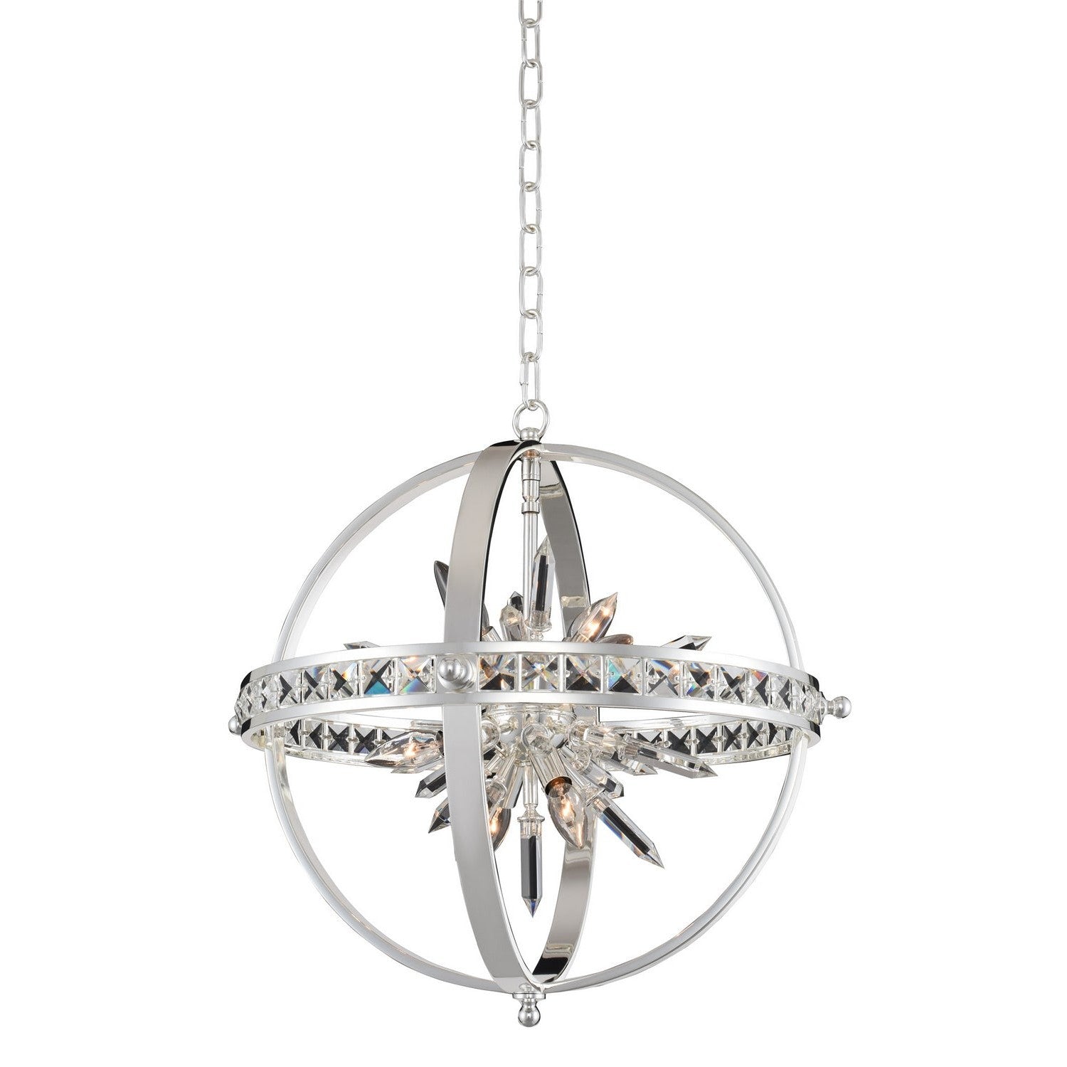Allegri - 033650-014-FR001 - Six Light Pendant - Angelo - Polished Silver