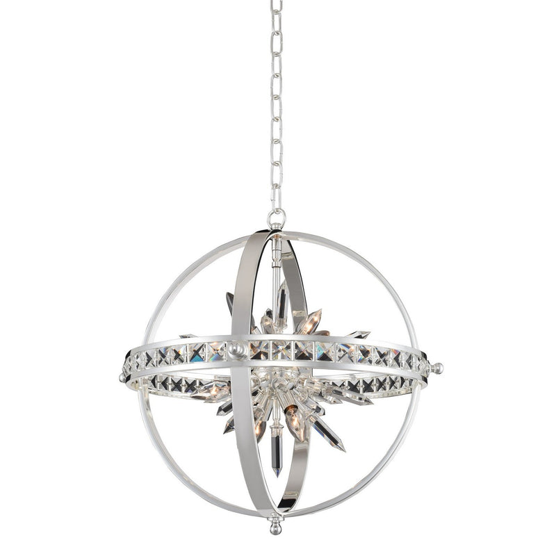 Allegri - 033650-014-FR001 - Six Light Pendant - Angelo - Polished Silver
