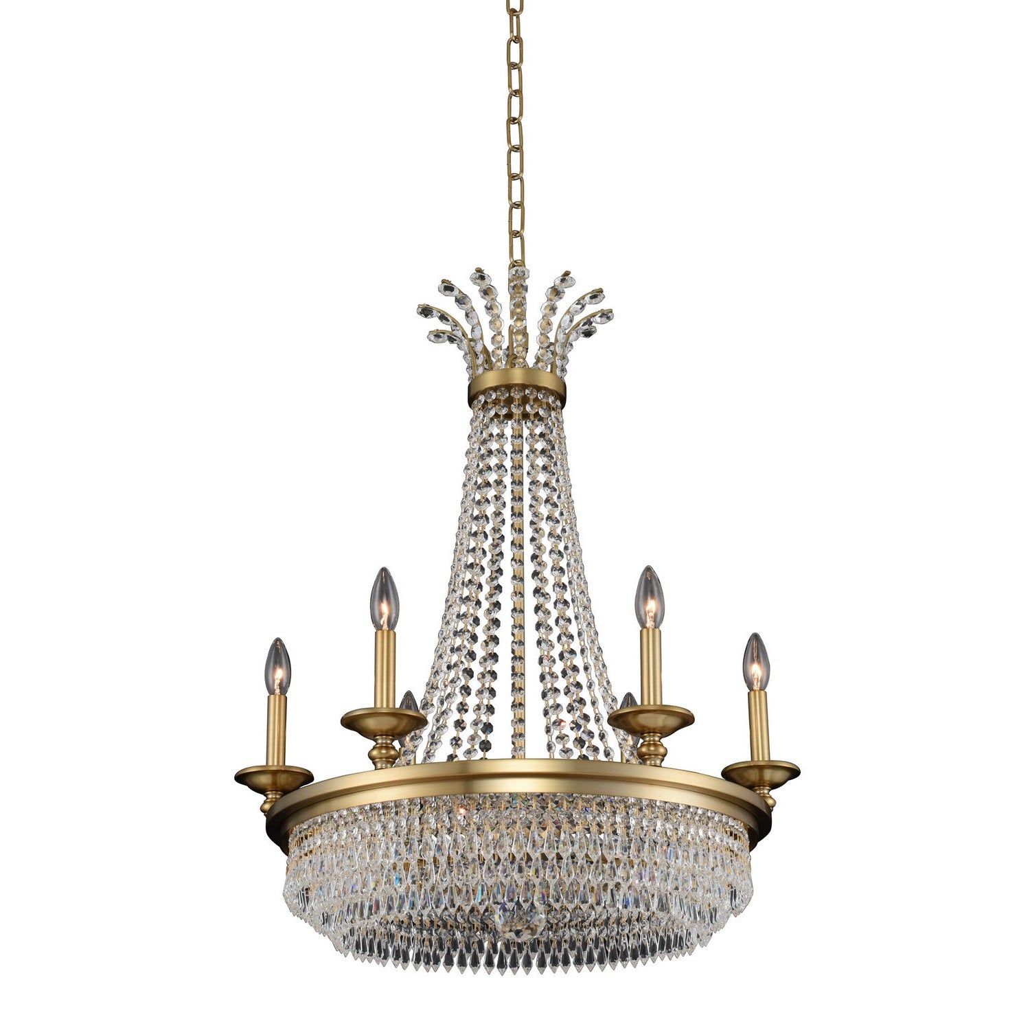 Allegri - 033970-044-FR001 - Six Light Chandelier - Tavo - Winter Brass