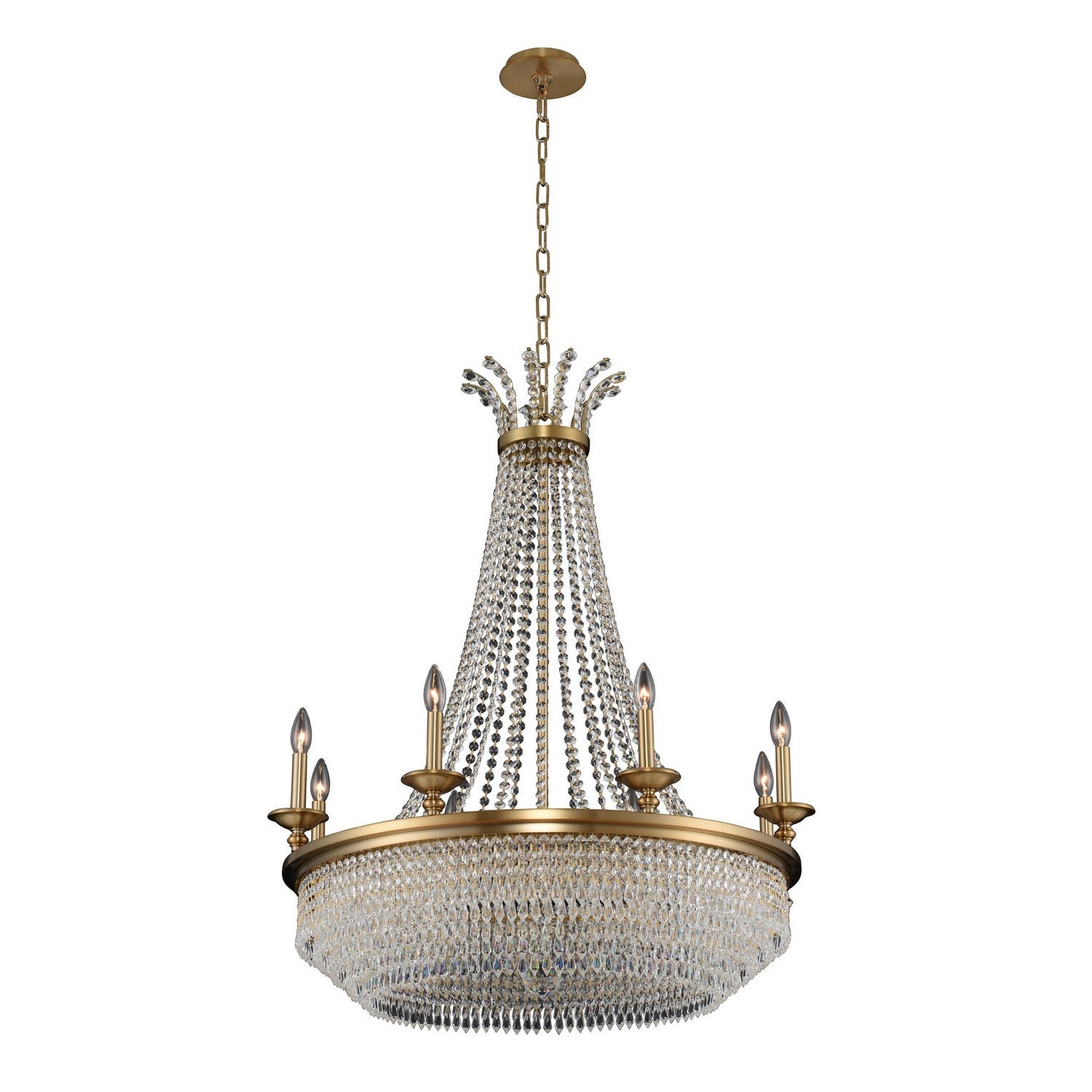 Allegri - 033971-044-FR001 - Eight Light Chandelier - Tavo - Winter Brass
