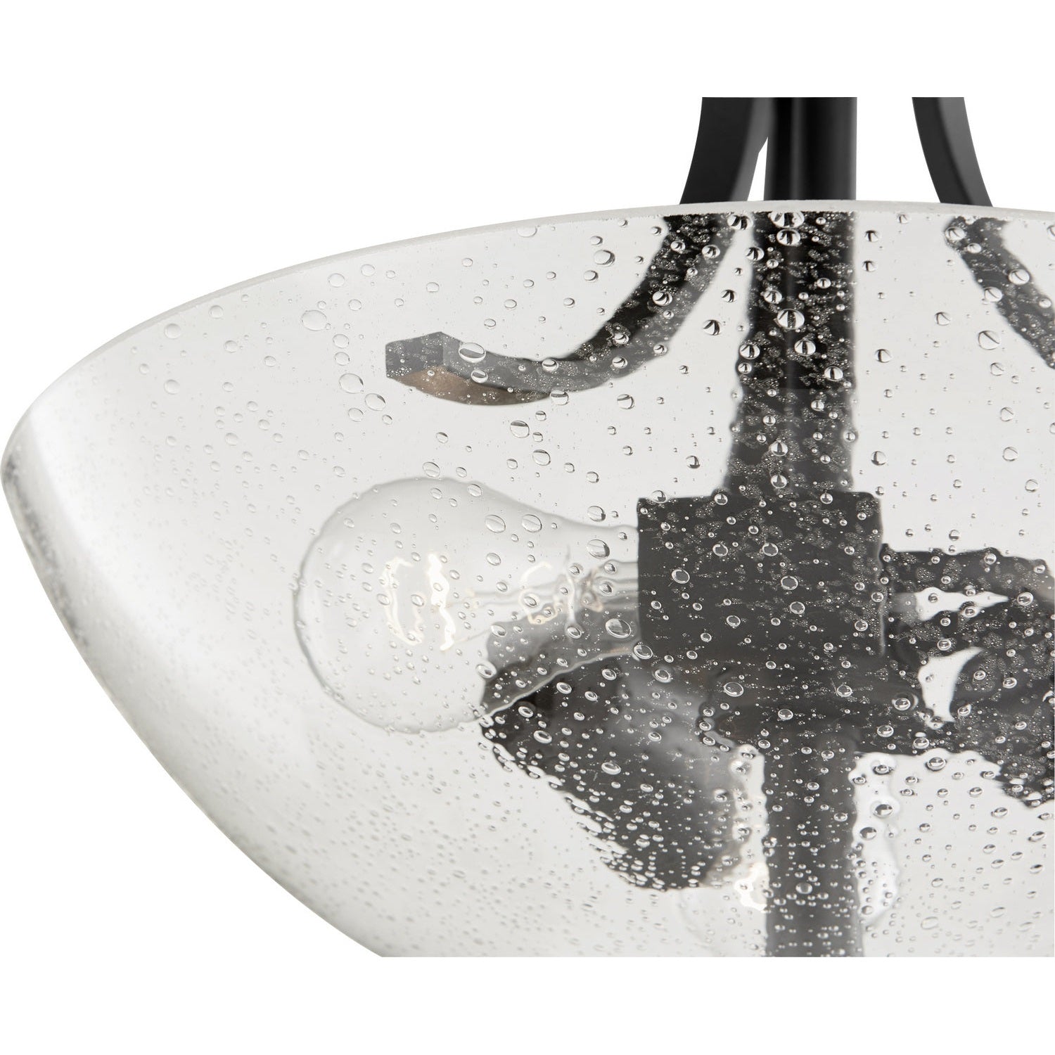 Quorum - 2760-16-69 - Three Light Dual Mount - Reyes - Textured Black w/ Clear/Seeded