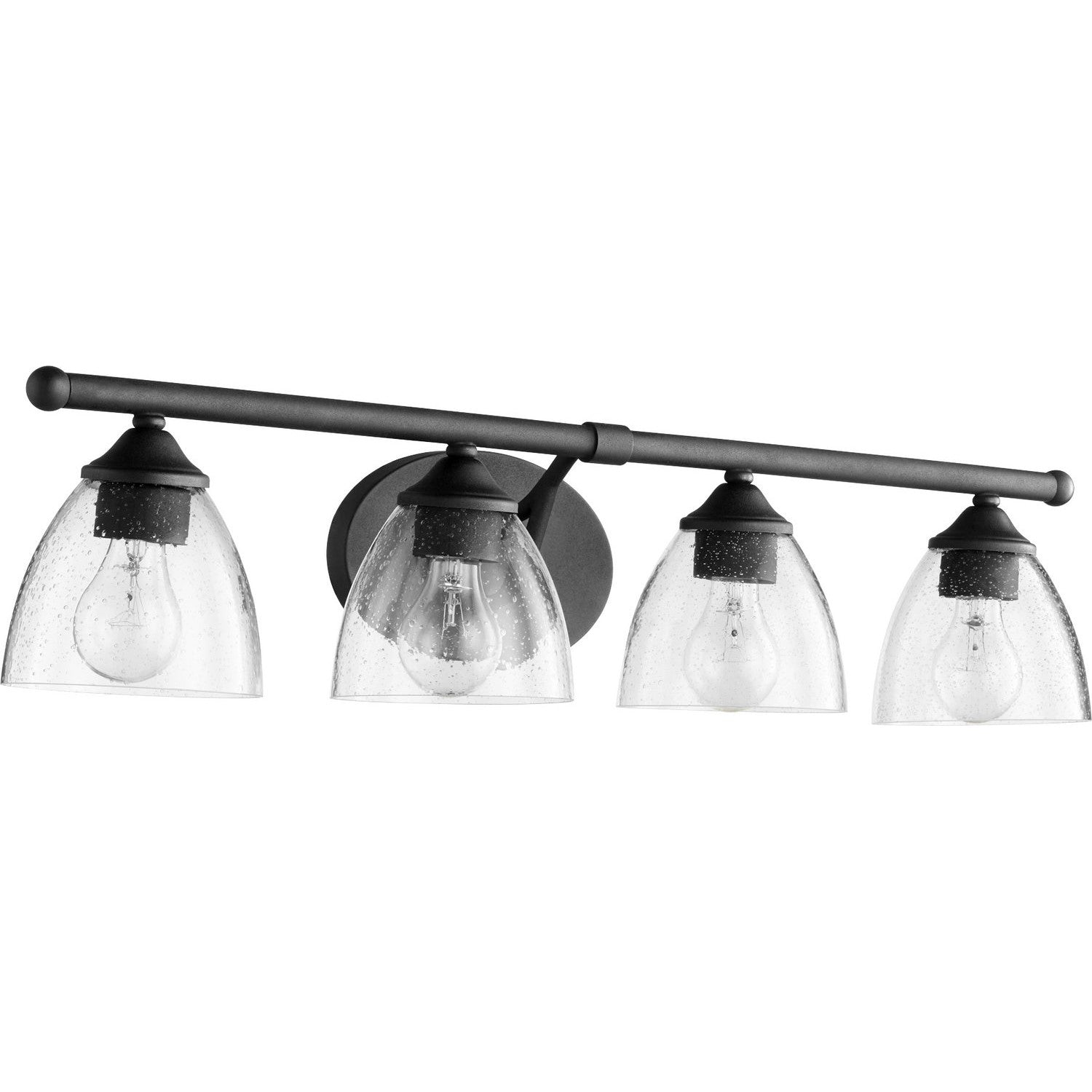 Quorum - 5150-4-69 - Four Light Vanity - Brooks - Textured Black w/ Clear/Seeded