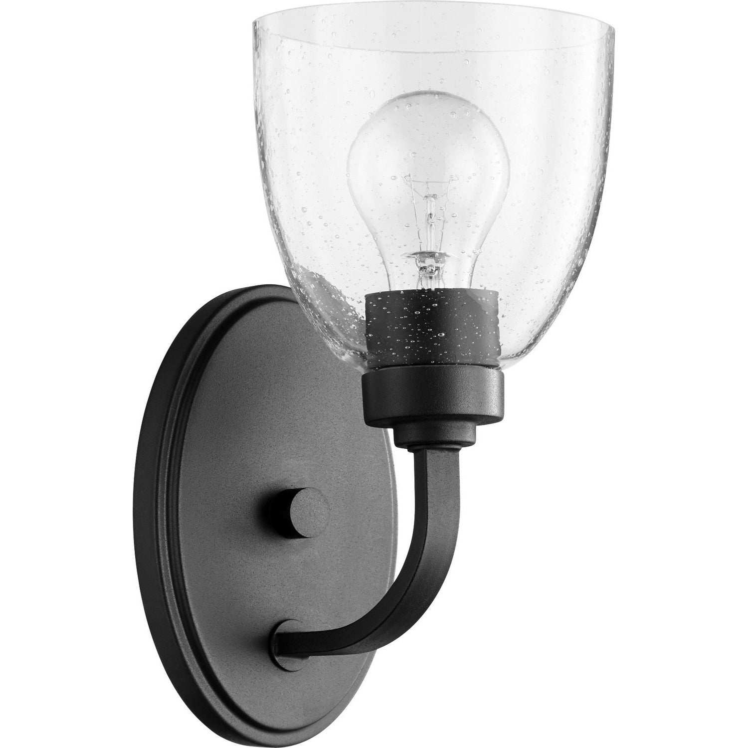 Quorum - 5560-1-69 - One Light Wall Mount - Reyes - Textured Black w/ Clear/Seeded