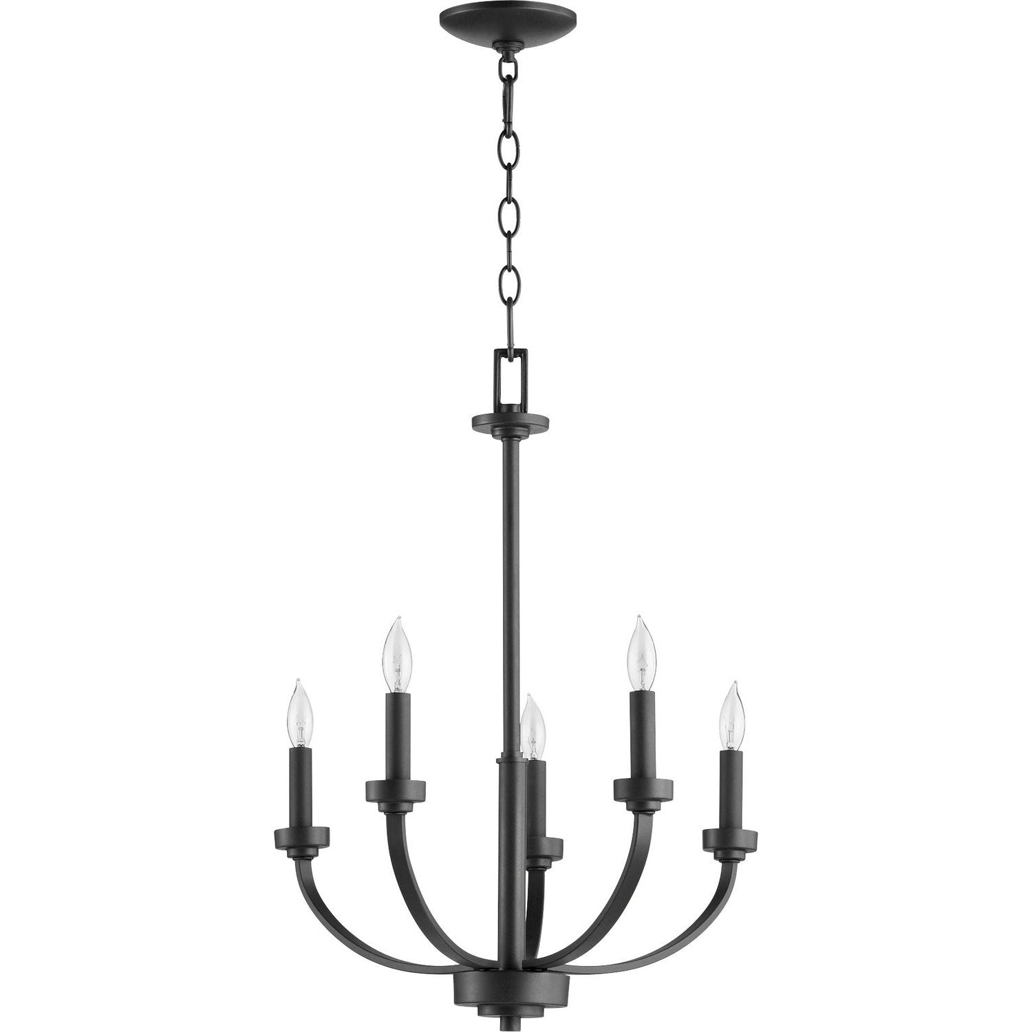Quorum - 6160-5-69 - Five Light Chandelier - Reyes - Textured Black