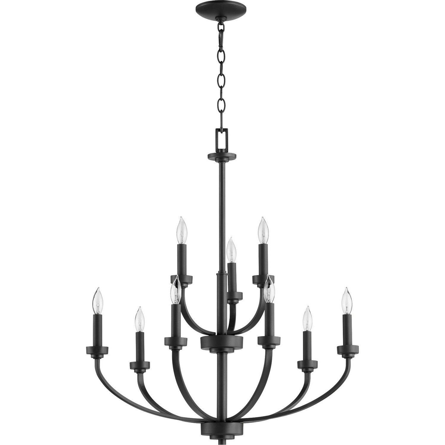 Quorum - 6160-9-69 - Nine Light Chandelier - Reyes - Textured Black