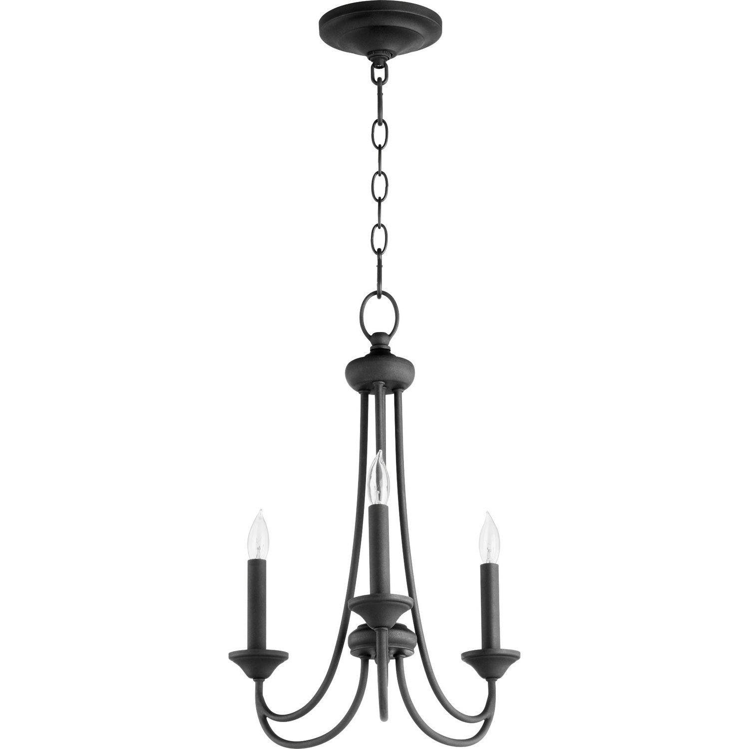 Quorum - 6250-3-69 - Three Light Chandelier - Brooks - Textured Black
