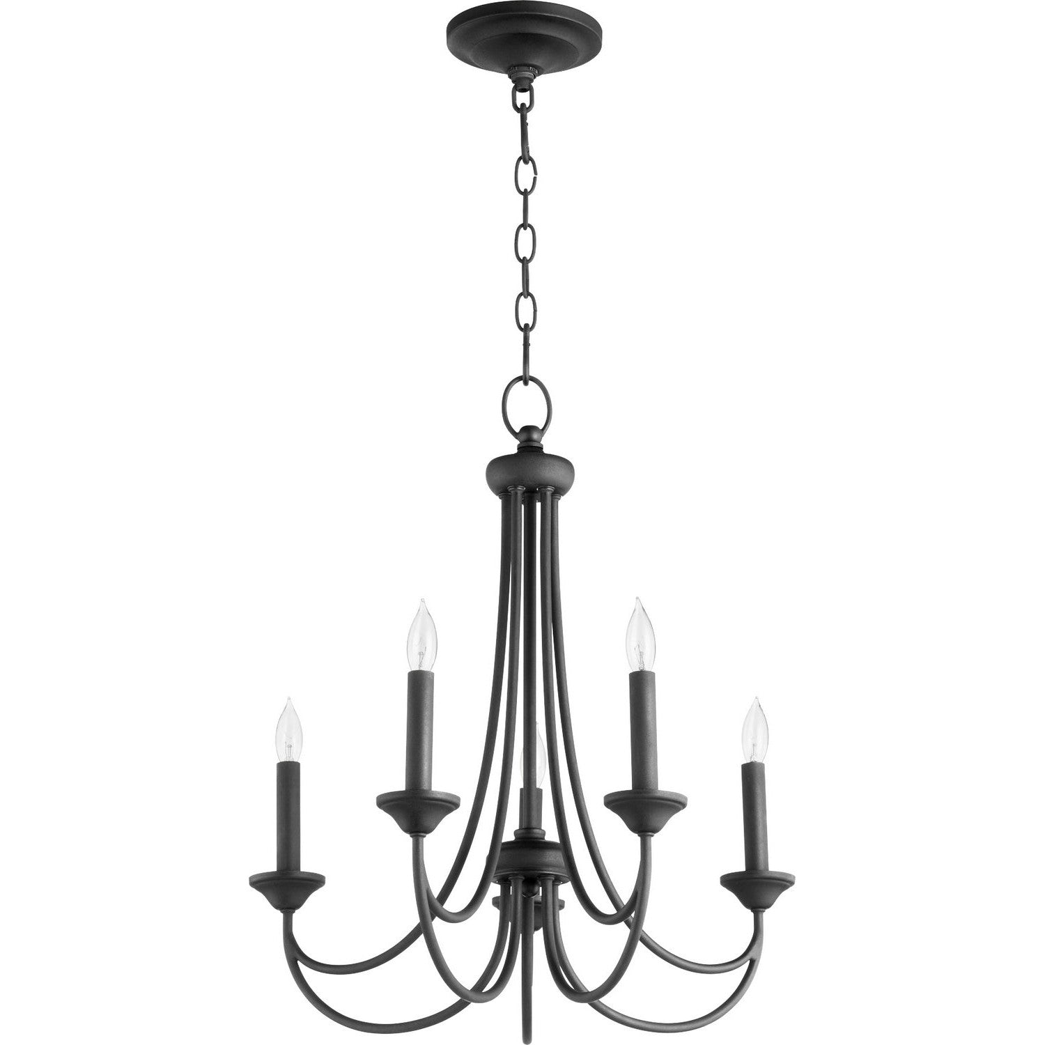 Quorum - 6250-5-69 - Five Light Chandelier - Brooks - Textured Black