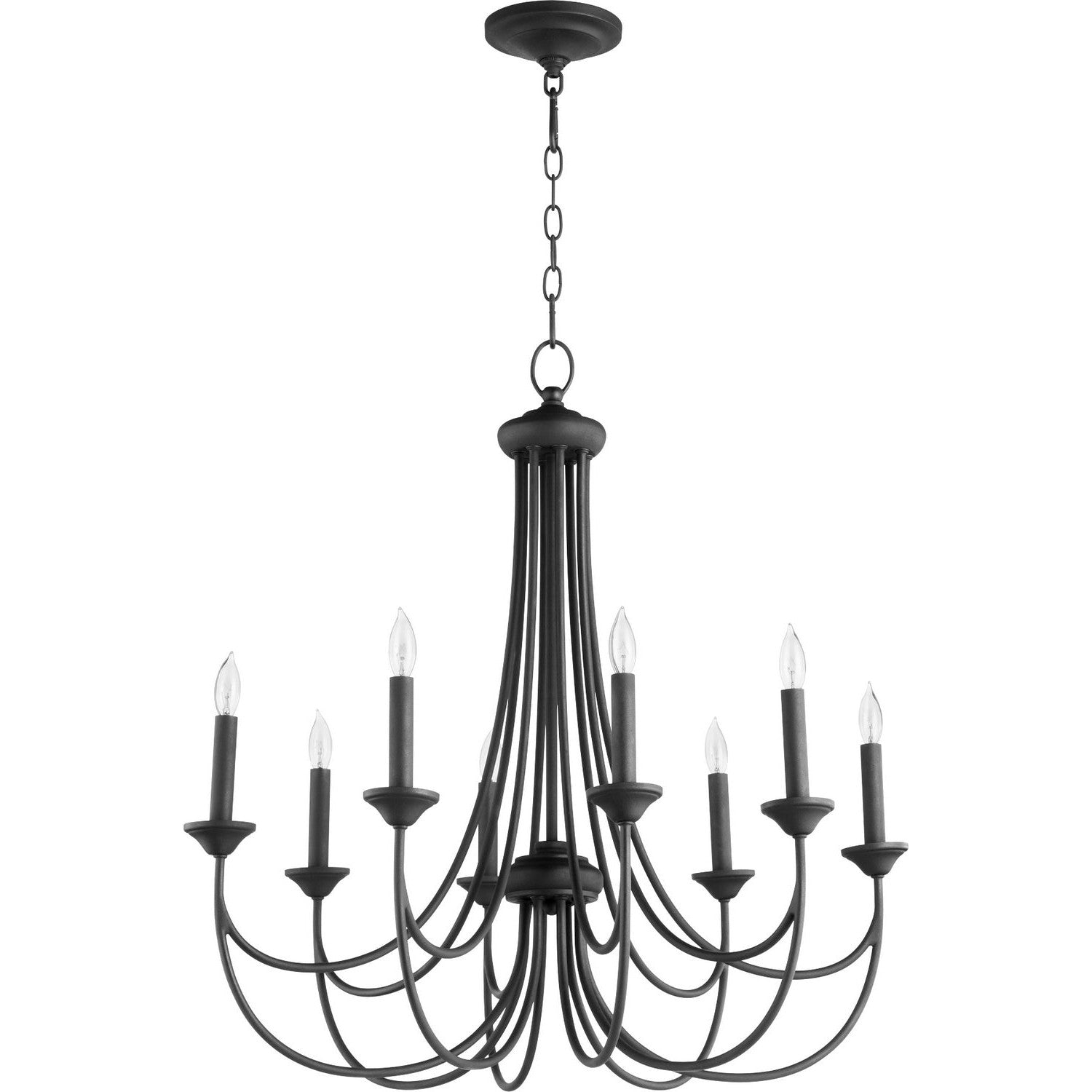 Quorum - 6250-8-69 - Eight Light Chandelier - Brooks - Textured Black