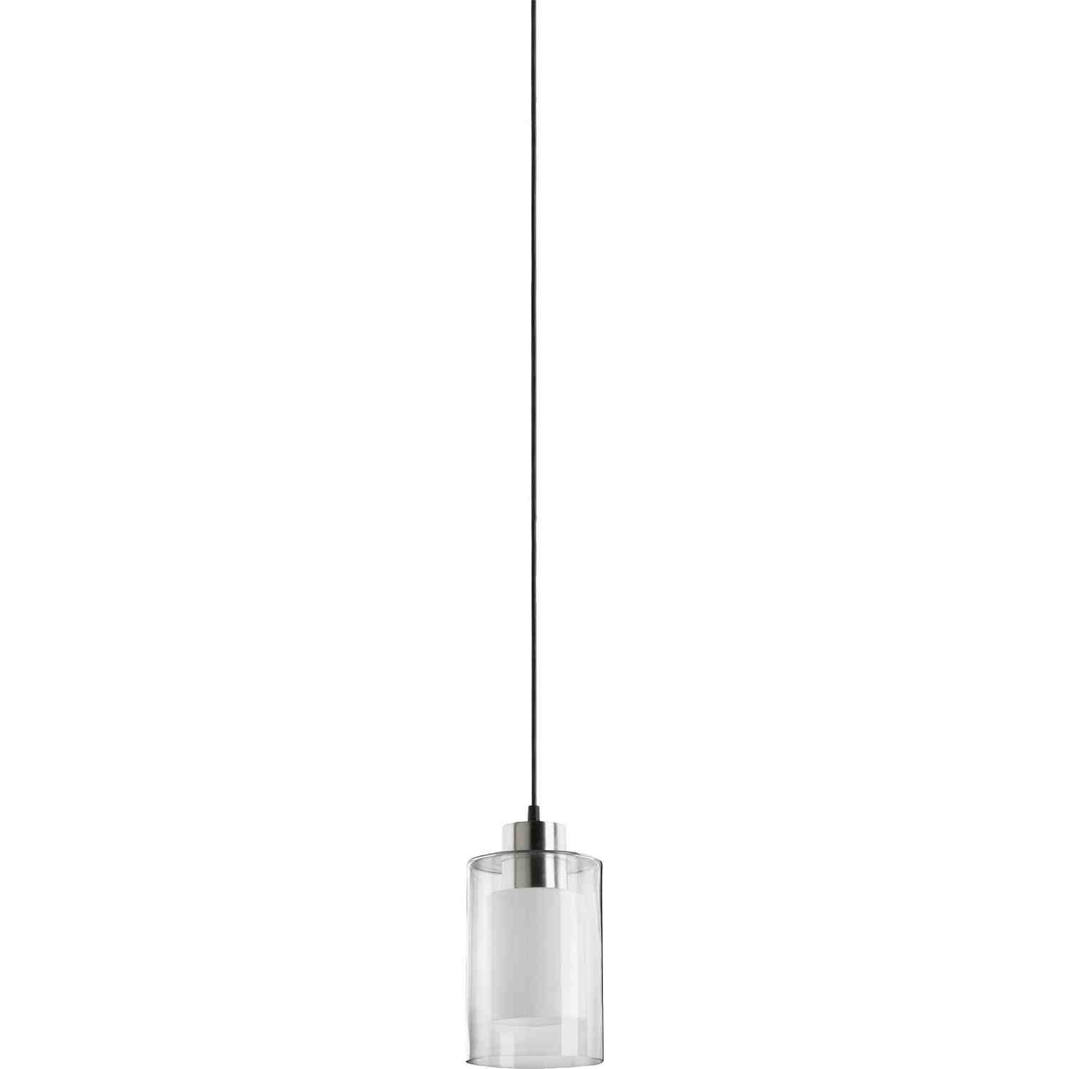Quorum - 8882-65 - One Light Pendant - Satin Nickel Clear and White