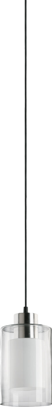 Quorum - 8882-65 - One Light Pendant - Satin Nickel Clear and White