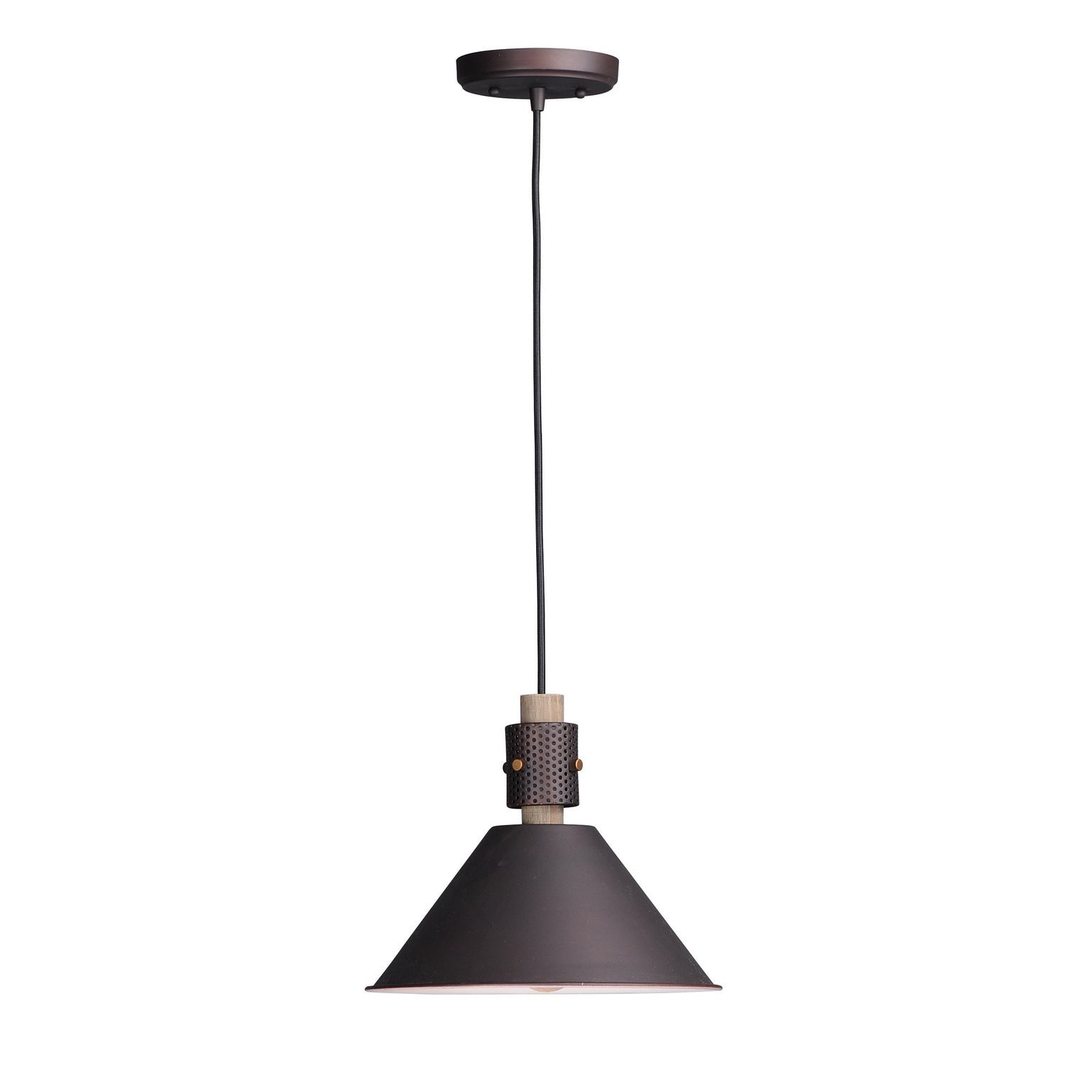 Maxim - 10089OIWWD - One Light Pendant - Tucson - Oil Rubbed Bronze / Weathered Wood