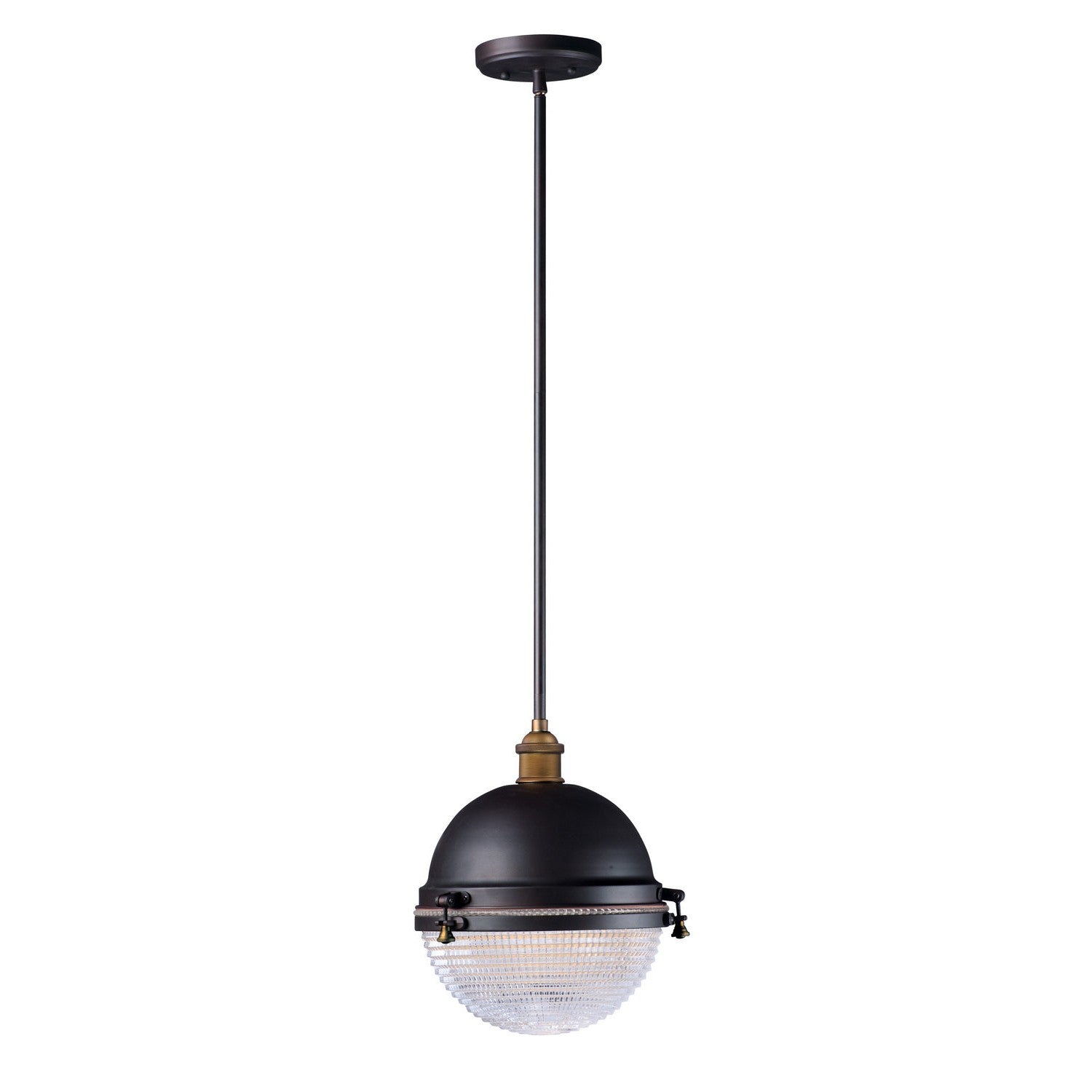 Maxim - 10187OIAB - One Light Outdoor Pendant - Portside - Oil Rubbed Bronze / Antique Brass