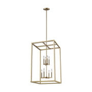 Generation Lighting - 5134508-848 - Eight Light Hall / Foyer Pendant - Moffet Street - Satin Brass