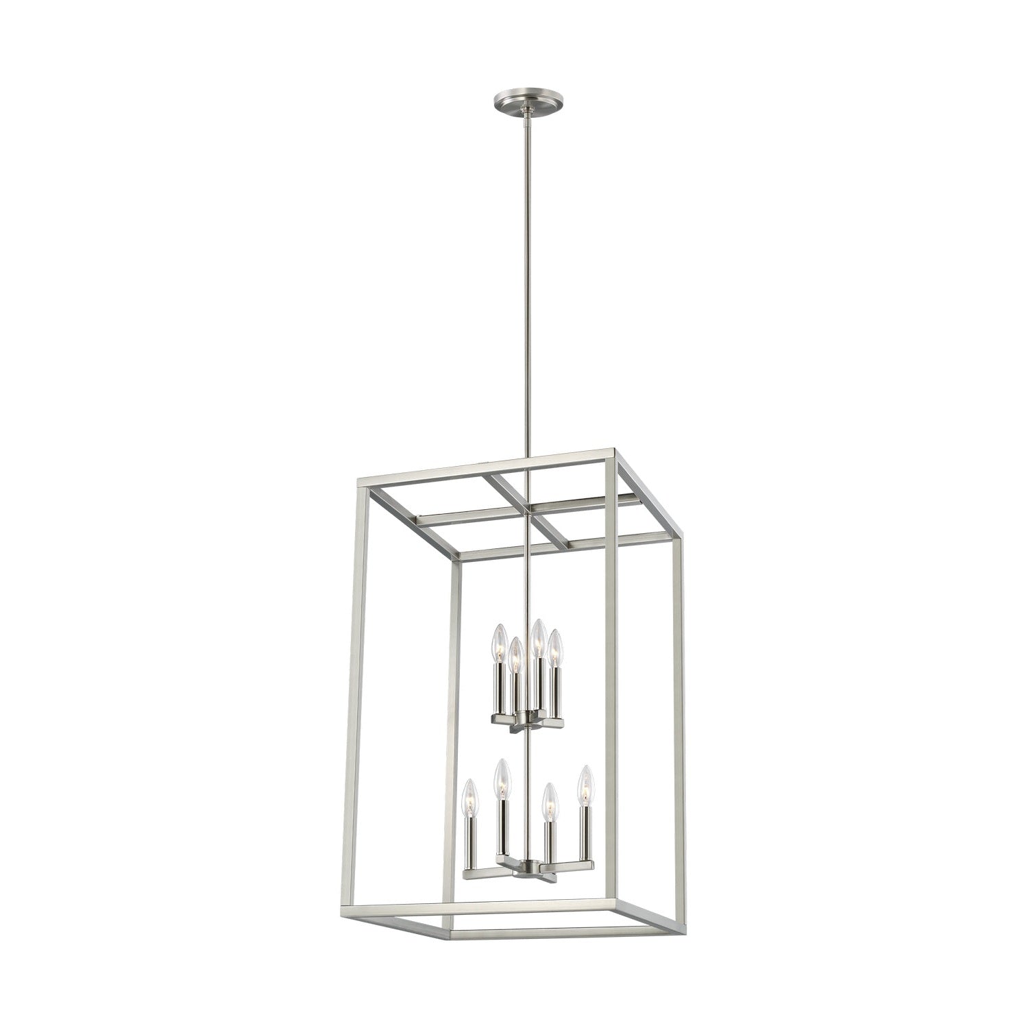 Generation Lighting - 5134508-962 - Eight Light Hall / Foyer Pendant - Moffet Street - Brushed Nickel