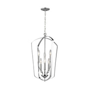 Generation Lighting - 5134906-05 - Six Light Hall / Foyer Pendant - Romee - Chrome