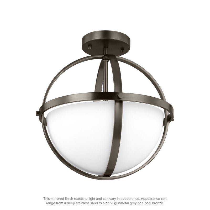 Generation Lighting - 7724602-778 - Two Light Semi-Flush Convertible Pendant - Alturas - Brushed Oil Rubbed Bronze