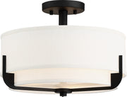 Nuvo Lighting - 60-6545 - Three Light Semi Flush Mount - Frankie - Aged Bronze