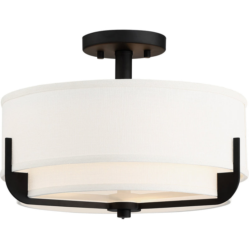 Nuvo Lighting - 60-6545 - Three Light Semi Flush Mount - Frankie - Aged Bronze