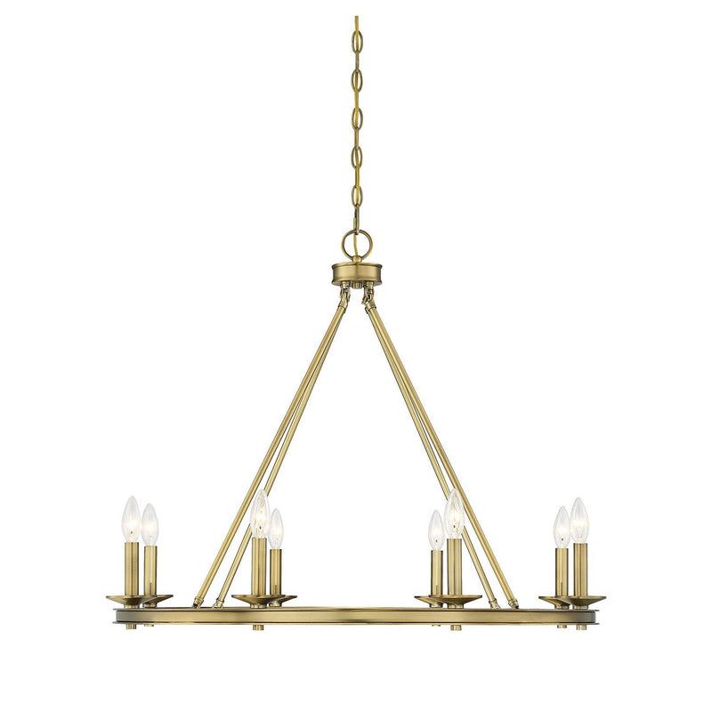 Savoy House - 1-308-8-322 - Eight Light Chandelier - Middleton - Warm Brass