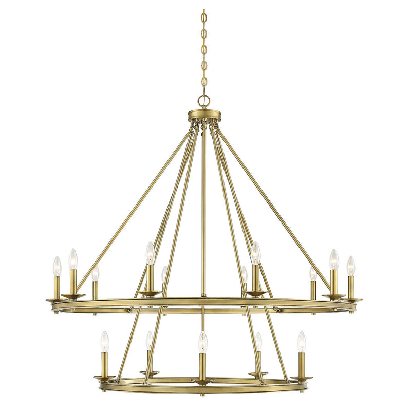 Savoy House - 1-312-15-322 - 15 Light Chandelier - Middleton - Warm Brass